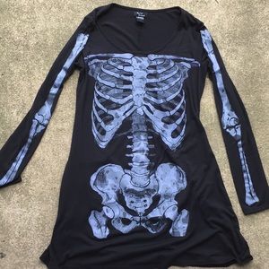 Grunge style skeleton dress